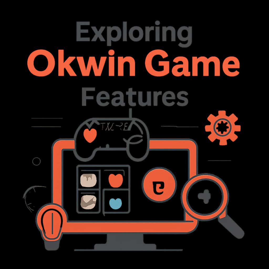 An educational diagram illustrating key features of Okwin Game.