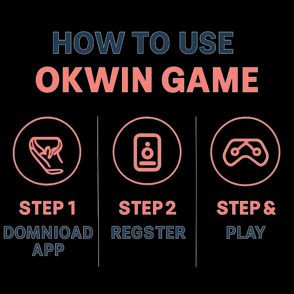 A diagram explaining the features of Okwin Game.
