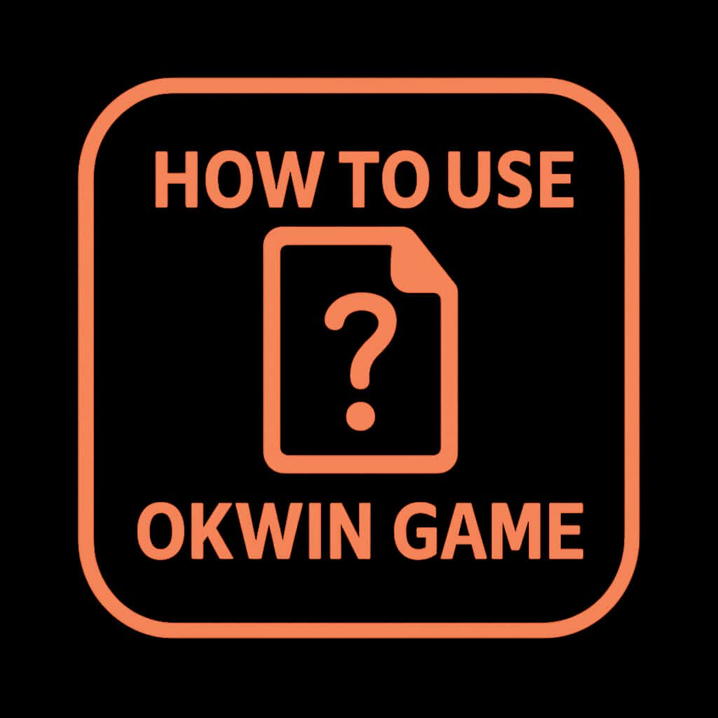 An icon illustrating the guide for How to Use Okwin Game.