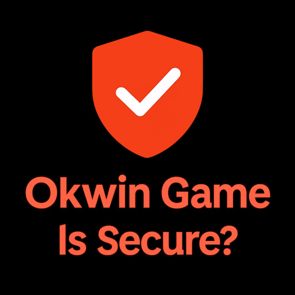 Minimalist badge design for Okwin Game security.