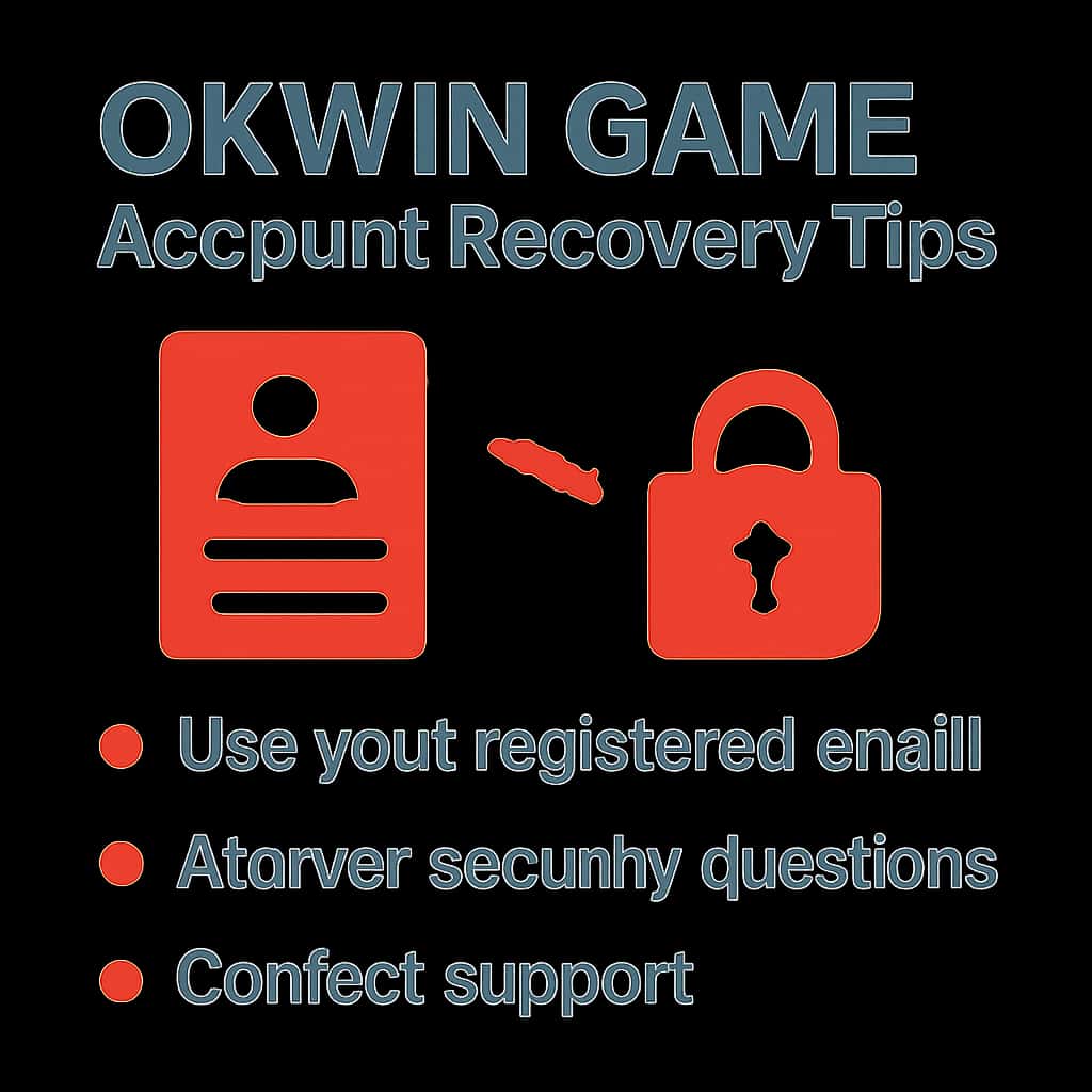 Diagram illustrating steps for account recovery in Okwin Game.