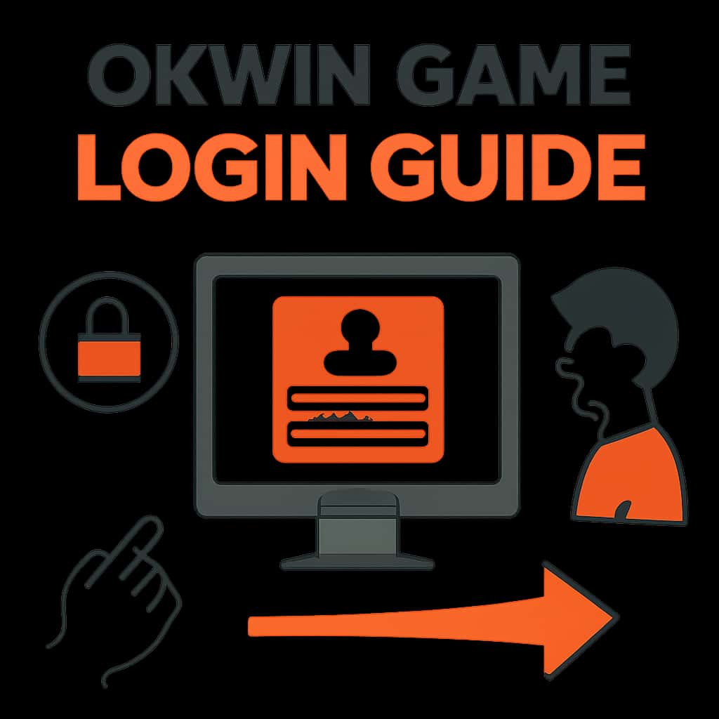 Illustration depicting the login process for Okwin Game