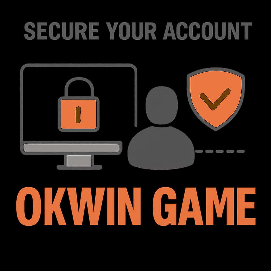 A diagram illustrating security measures for Okwin Game accounts.
