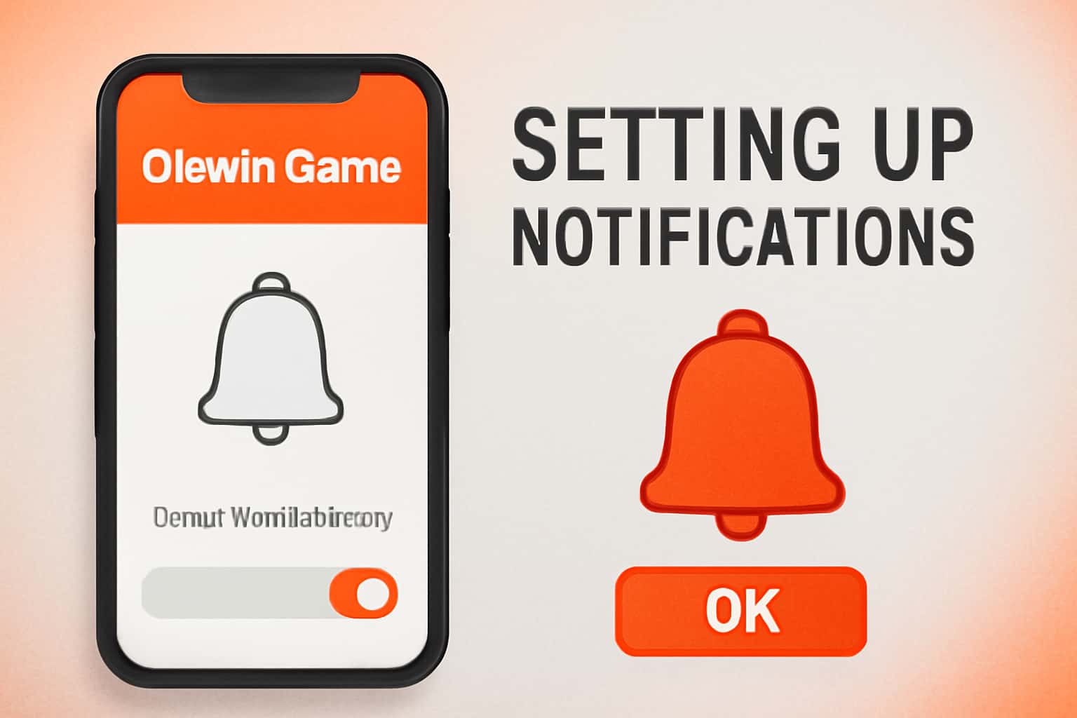 An illustration of notification settings for Okwin Game.